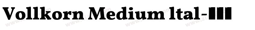 Vollkorn Medium ltal字体转换